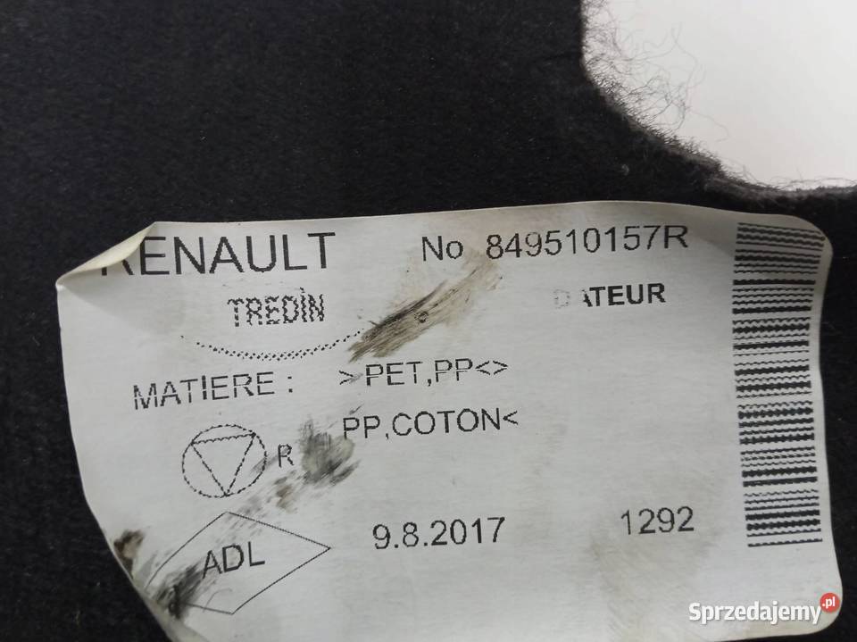 TAPICERKA BOCZEK BAGAŻNIKA LEWY PRAWY OSŁONA TYŁ