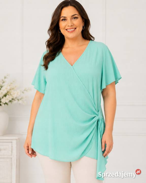 Bluzka damska plus size nakładana biust 128 Pątnów