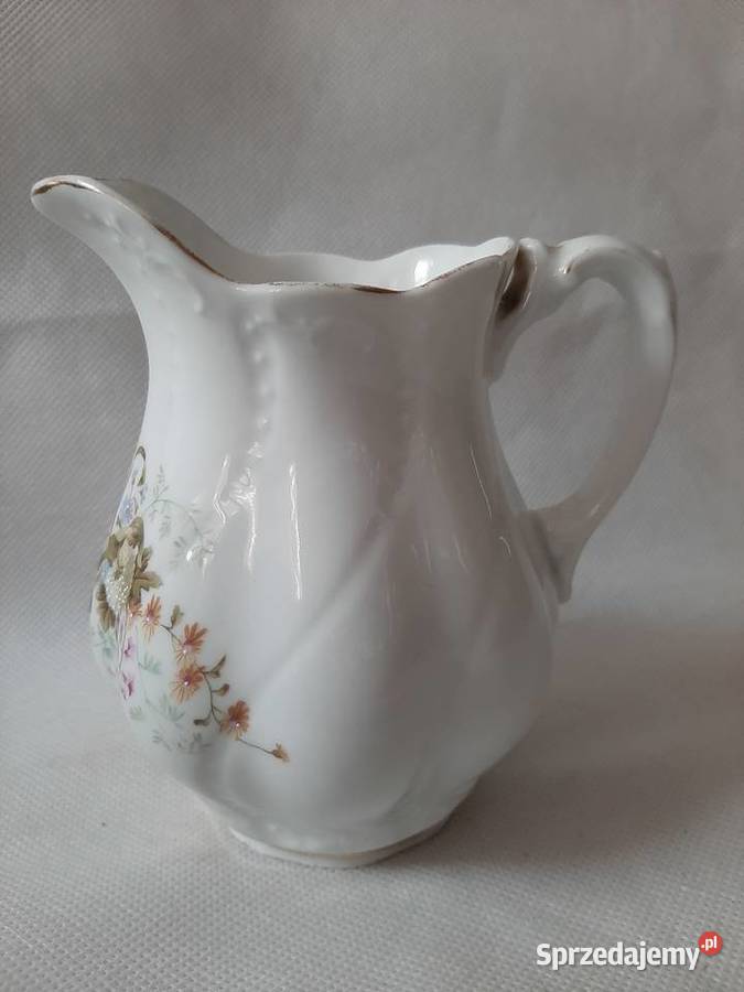 Porcelanowy ręcznie malowany mlecznik niemiecki Inowrocław