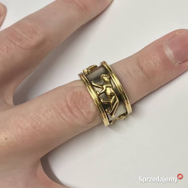 Złota OBRĄCZKA 18K zjawiskowa ala Cartier CUD Warszawa