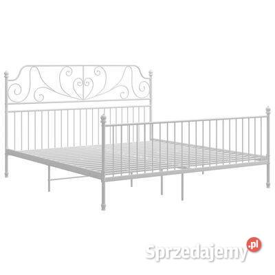 vidaXL Rama łóżka biała metalowaSKU324857 mazowieckie
