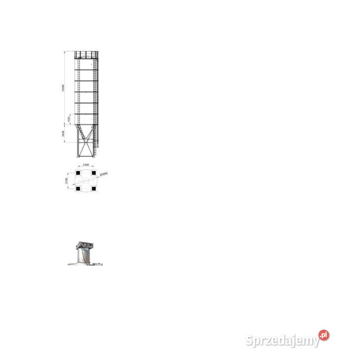 Silos segmentowy 60 m75 ton nowy Stara Bukówka