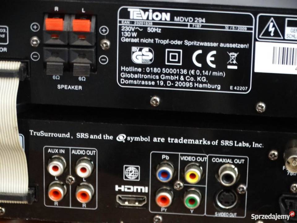 Wieża audio Tevion z USB SD mp3 130 wat WYSYŁKA Jasło