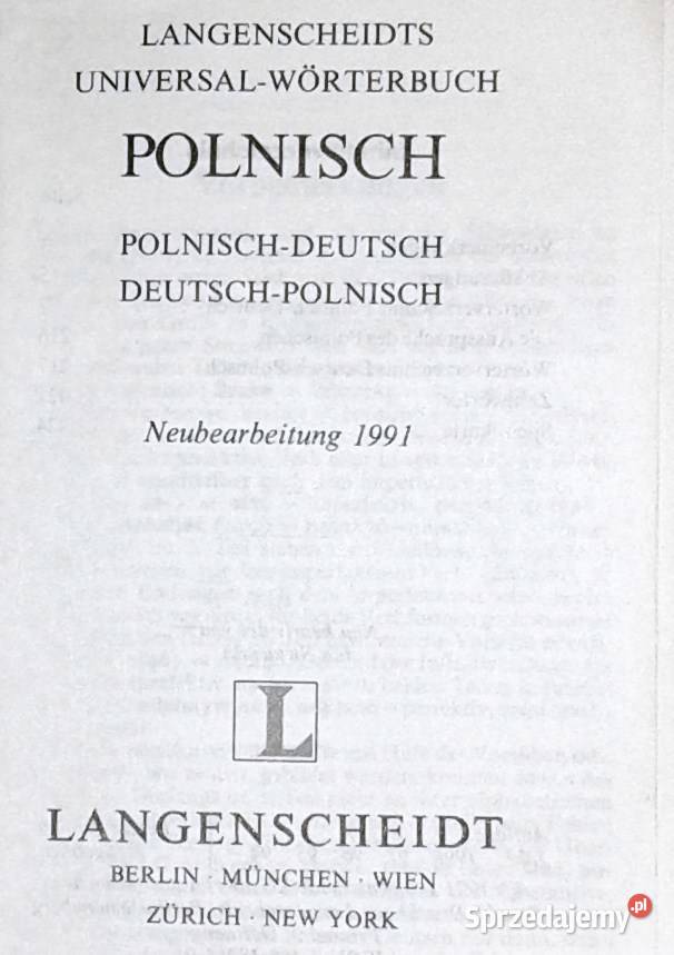 Słownik polskoniemiecki niemieckopolski miękka Chełm