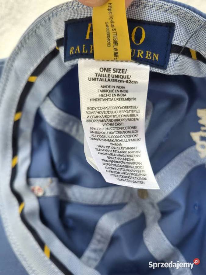 Nowa niebieska czapka z daszkiem Ralph Lauren z małopolskie Bibice