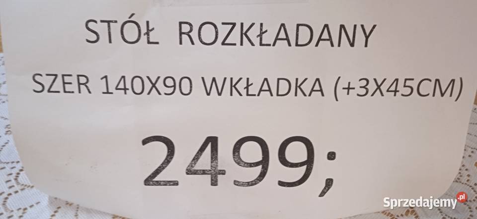 NOWOCZESNY DESIGN STÓŁ ROZKŁADANY DO DUŻYCH 90cm Chełmża