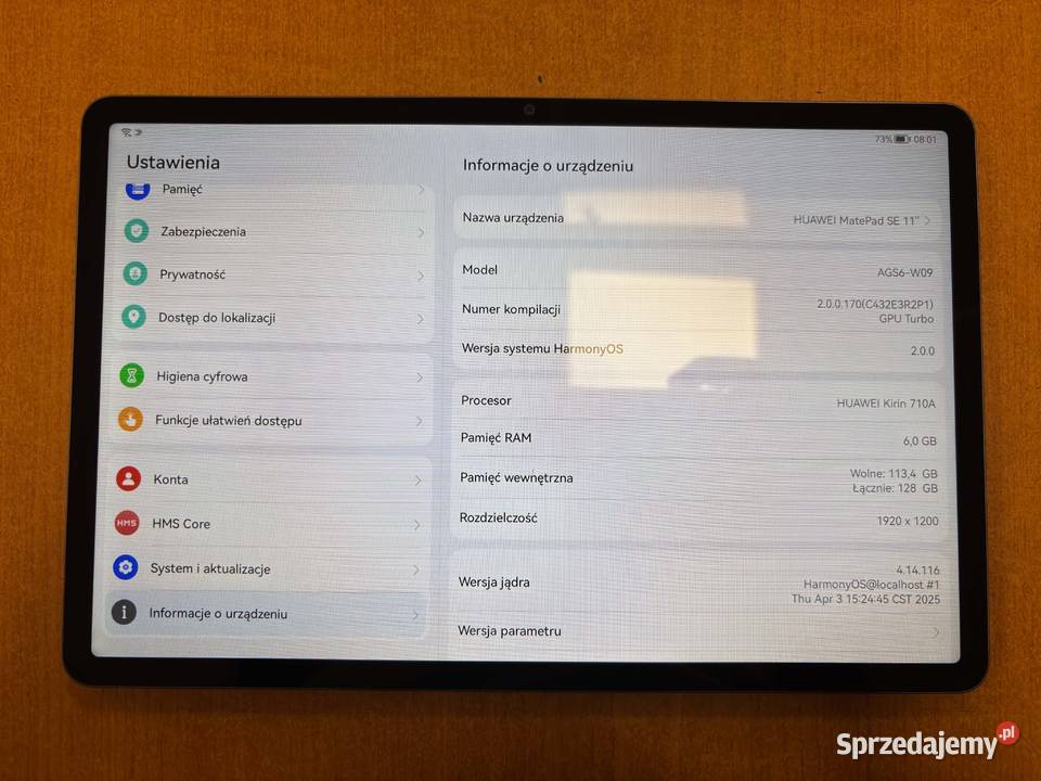 Tablet Huawei MatePad SE 11 6GB128GB WiFi 6GB Elbląg