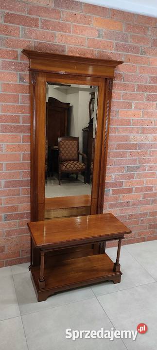 Piękne lustro z konsolą secesyjne Łagów