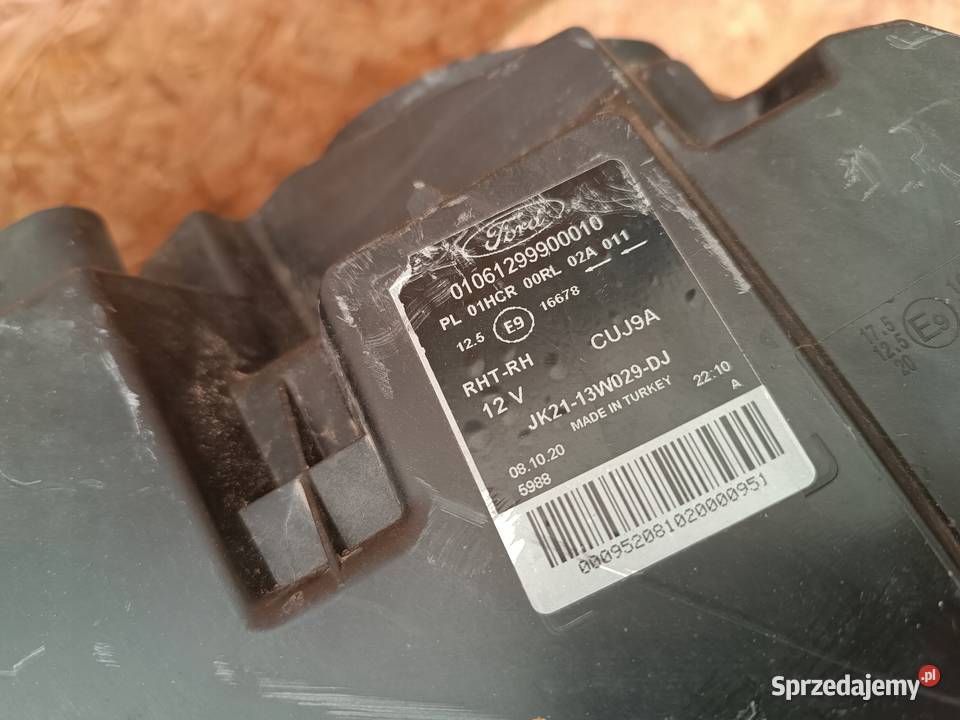 LAMPA REFLEKTOR PRAWY PRZÓD EU JK2113W029DJ FORD Lampy przednie wielkopolskie Nowy Tomyśl sprzedam