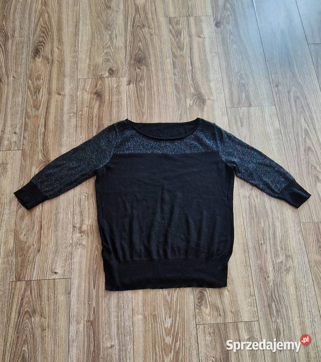 swetr czarny Next 4042 LXL brokat rękaw 34 Kraków