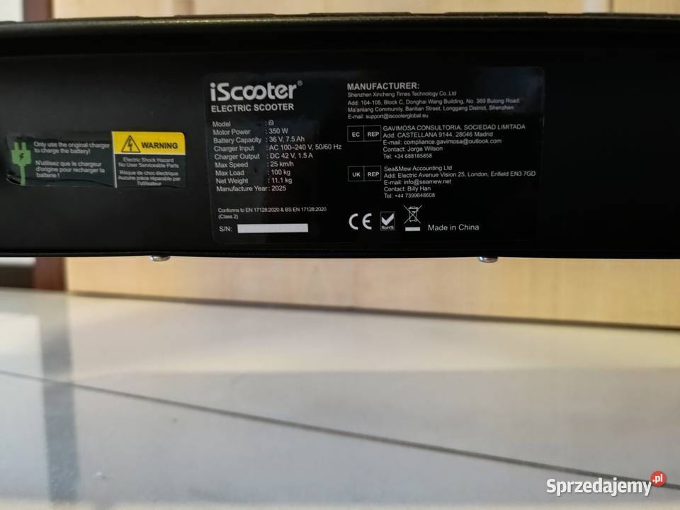 Hulajnoga elektryczna iScooter i9 Hulajnogi elektryczne