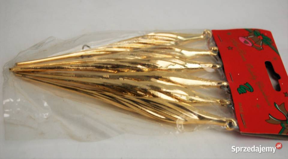 Sople choinkowe złote 6 sztuk 135 lubelskie Lublin