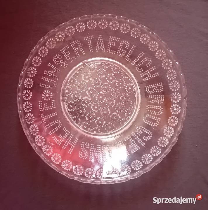 Talerz do chleba z inskrypcją z modlitwy von wielkopolskie Koźminek