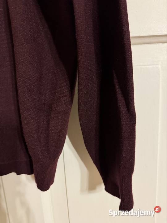 Sweter męski L Carry bordowy wiskoza casual Częstochowa