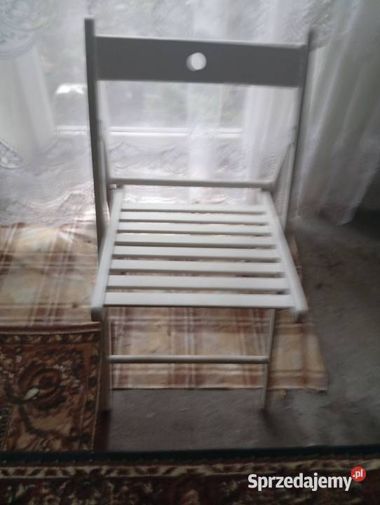 Nowy komplet białych krzeseł skladanych Kraków