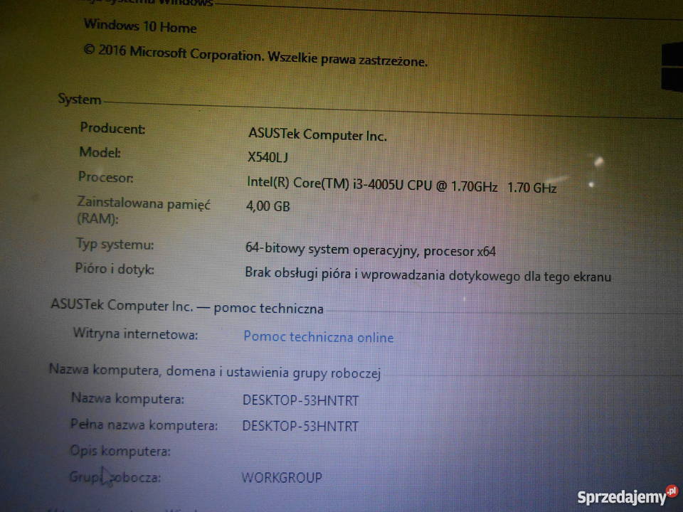 Laptop ASUS F540 Katowice