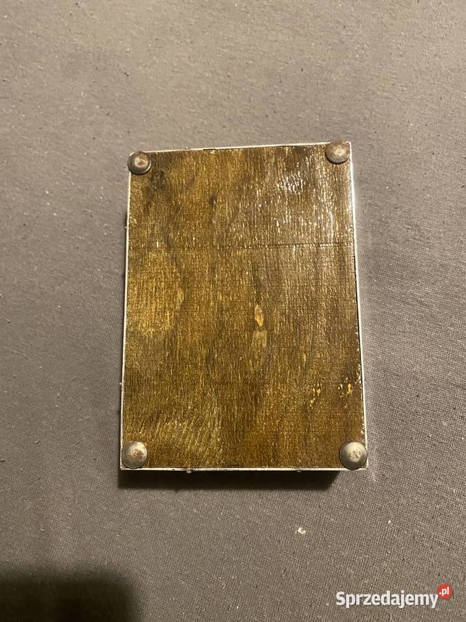 Skatułka ozdobna metalowodrewniana