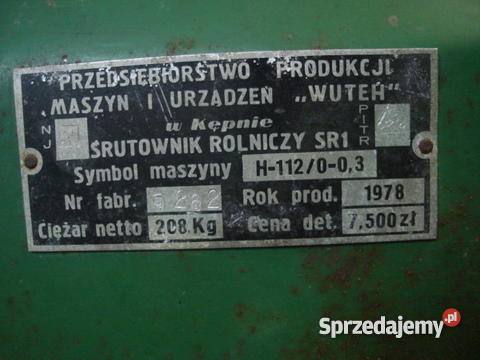 śrutownik SR1 małopolskie Tarnów