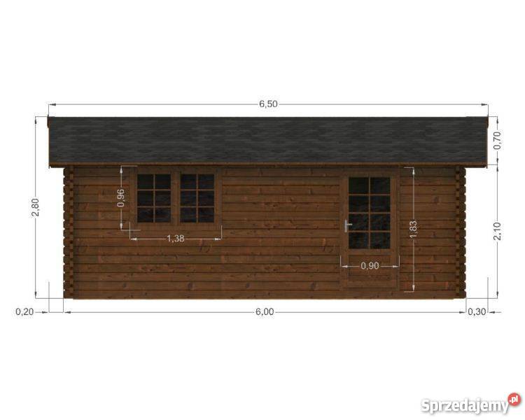 Drewniany garaż dwustanowiskowy Mrągowo