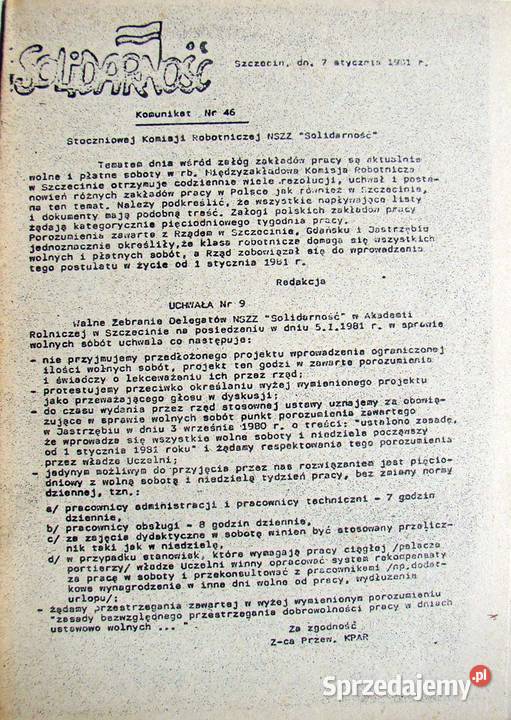 Biuletyn Informacyjny Solidarność 42 Szczecin