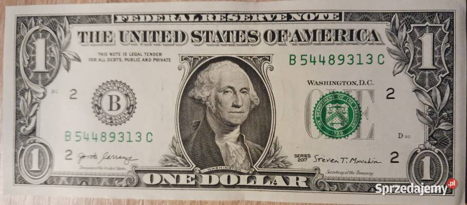 1 Dolar USA 2017 r G Washington men B York wielkopolskie Konin
