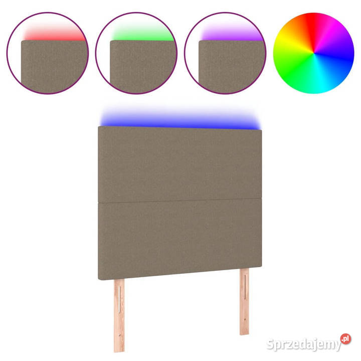 Zagłówek do łóżka z LED taupe 90x5x118128 Warszawa
