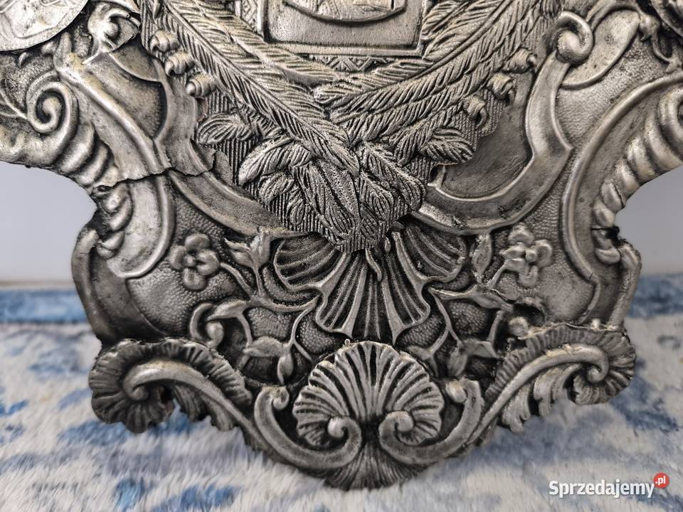 Piękny Ryngraf z orłem polskim i matką boską Łódź