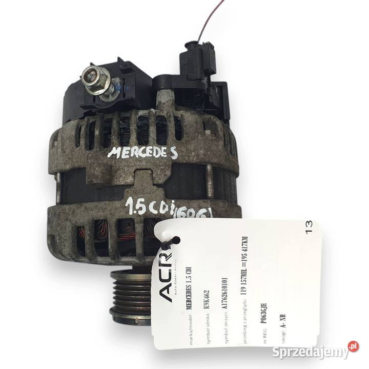 ALTERNATOR Mercedes Klasa A B Citan CLA 15 dCi Układ elektryczny silnika lubelskie Chełm