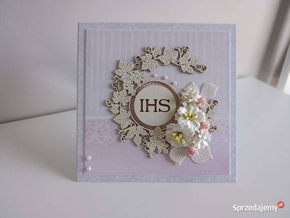 Kartka w pudełku Komunia Święta handmade 5 łódzkie Łódź