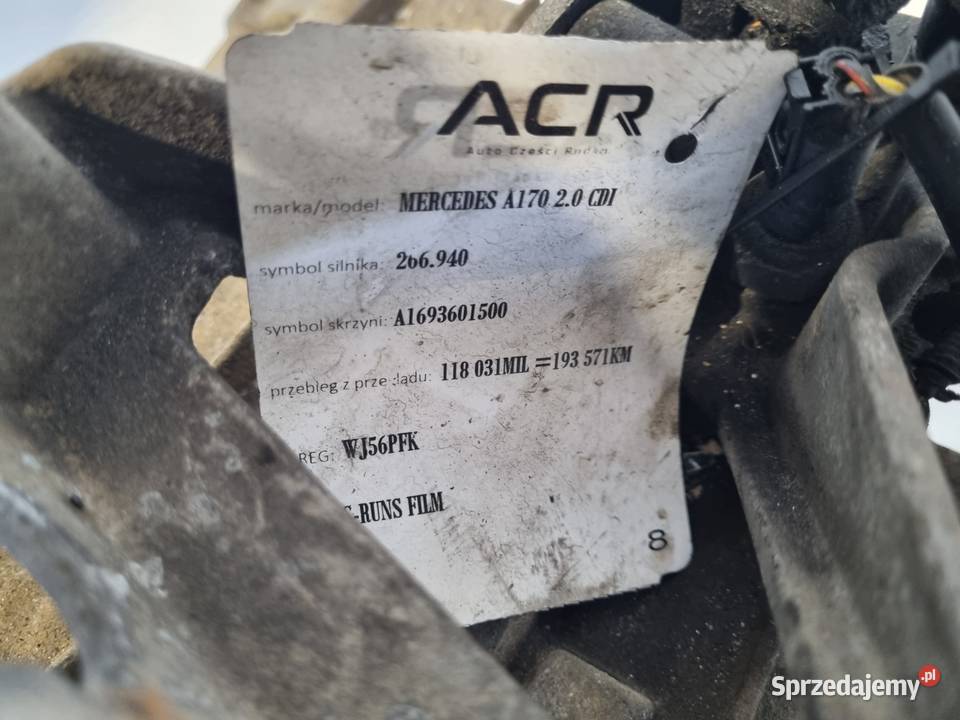 SKRZYNIA BIEGÓW Mercedes W168 17 CDI manualna osobowe Chełm