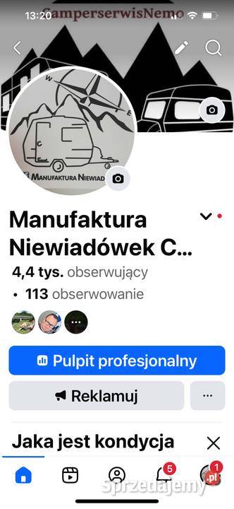 Sprzedam stronę fb profil Karawaning Serwis Kutno