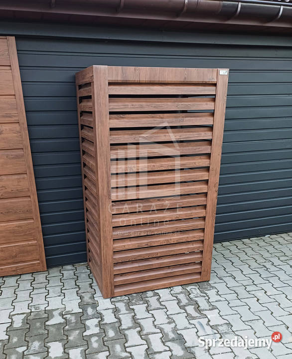 Osłona pompy ciepła 70x40x190 ciemny orzech
