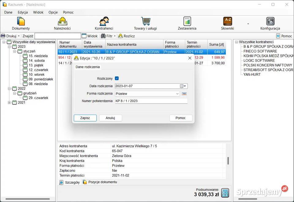 Program do wystawiania rachunków bez VAT łódzkie Łódź
