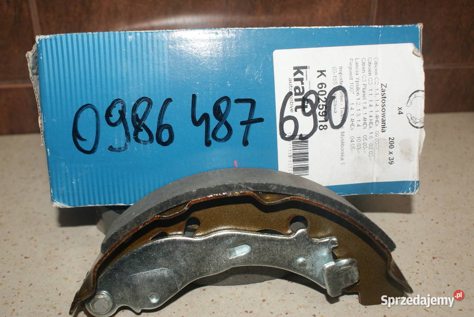 0 986 487 690 BOSCH SZCZĘKI HAMULC CITROEN C3 02 mazowieckie Białobrzegi