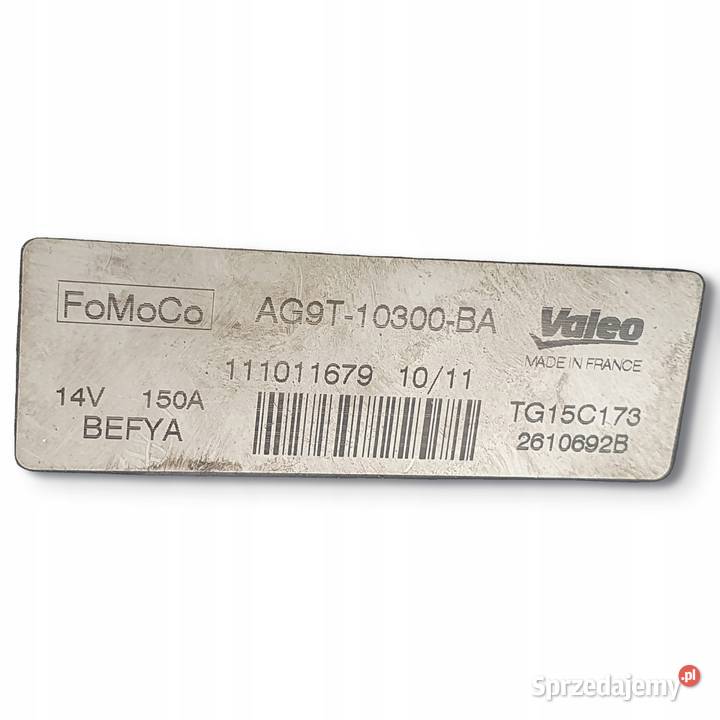 ALTERNATOR Ford Mondeo IV 20 TDCI 150A Valeo Chełm