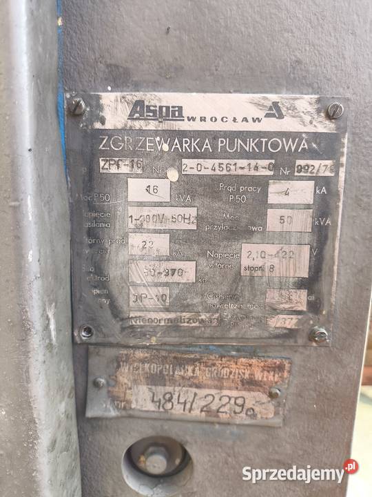 Zgrzewarka punktowa ASPA typ ZPF16 Spawarka Wejherowo