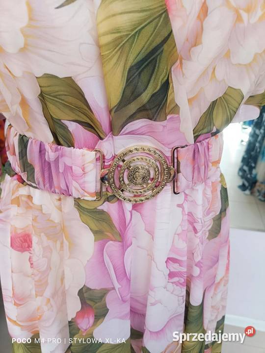 Sukienka szyfonowa komunie wesela PLUS SIZE kolorowy łódzkie Pątnów