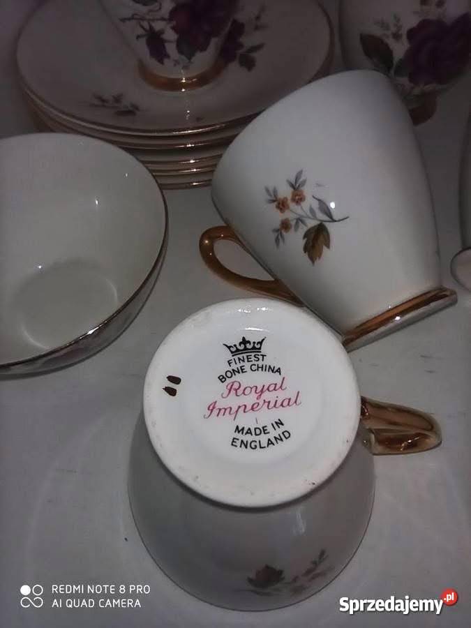 Serwis Royal Imperial Made in England Z pąsową