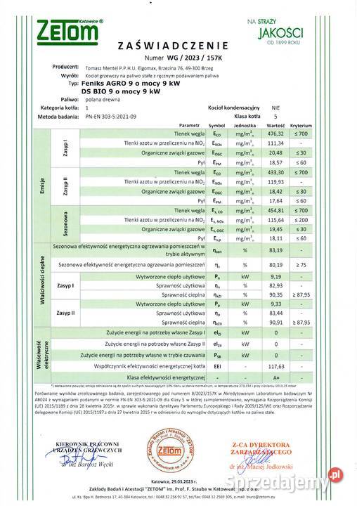 Kocioł zgazowujący DREWNO 9kW do 120m2 Piec