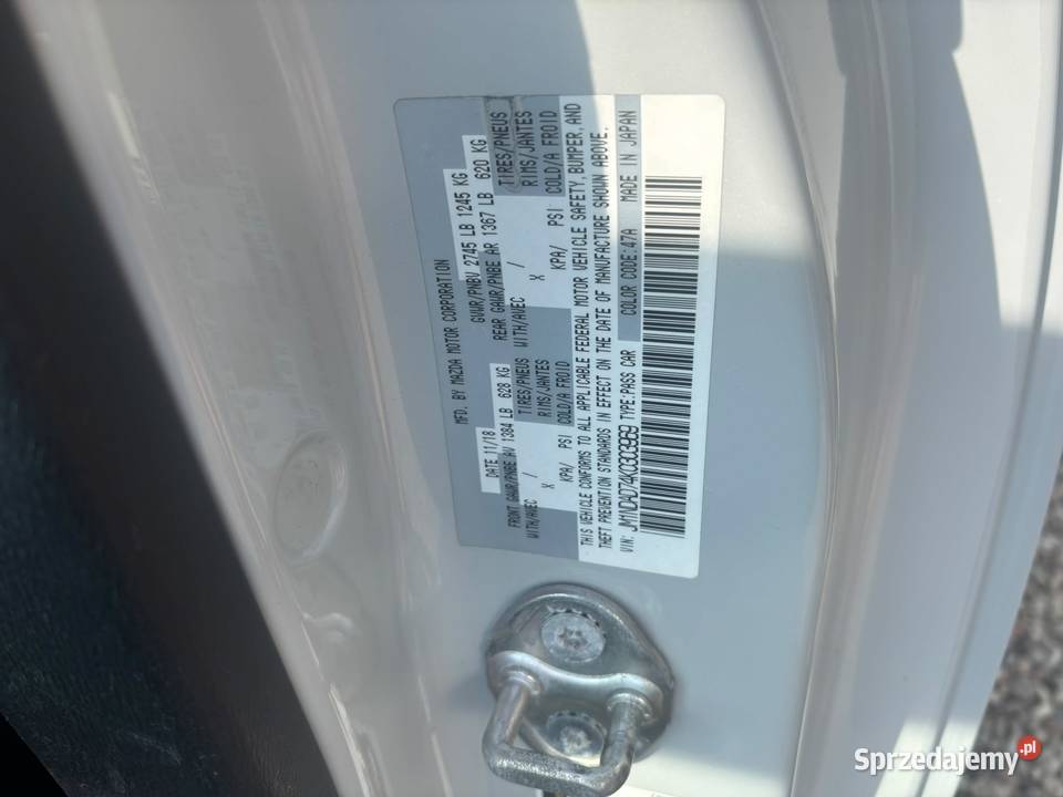 Mazda MX5 20 184 automat napęd tył 2019 gotowa