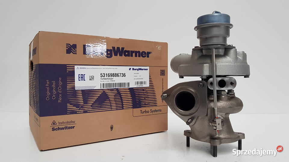 Nowa turbosprężarka BorgWarner KKK 53169886736 mazowieckie Siedlce sprzedam