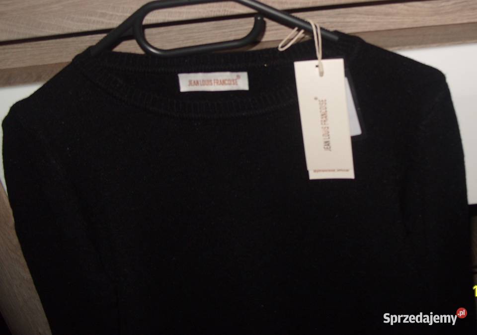 czarny cieplutki sweter JEAN LOUIS FRANCOISE rML Rawicz sprzedam