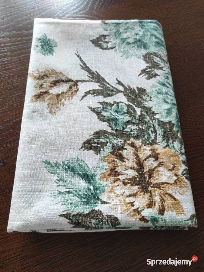 Obrus lniany duży 100 len 175x130 wielokolorowy Białystok