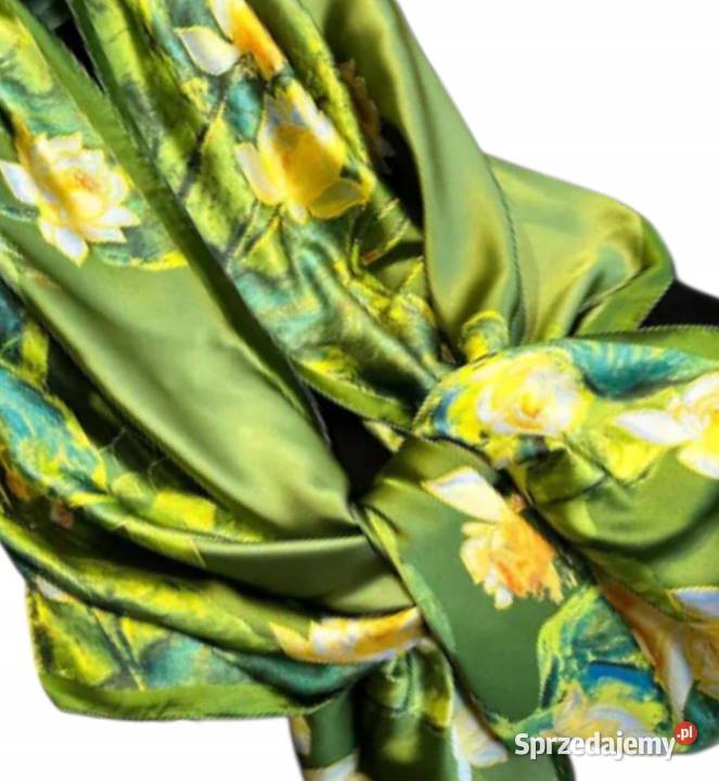 Luksusowa chusta szal apaszka 80x180 jedwab