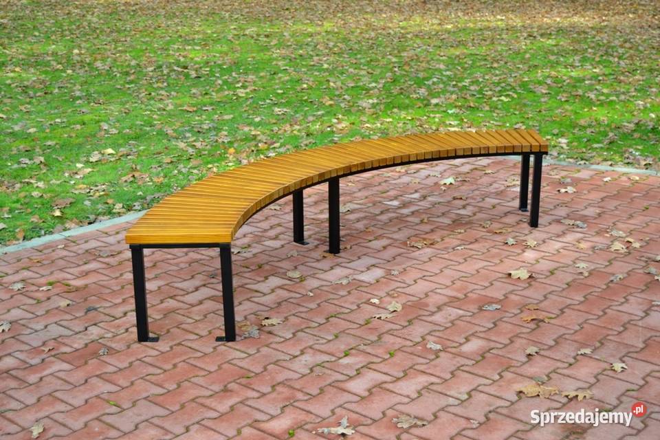 Ławka stalowa miejska półokrągła loft bez Krzeszowice