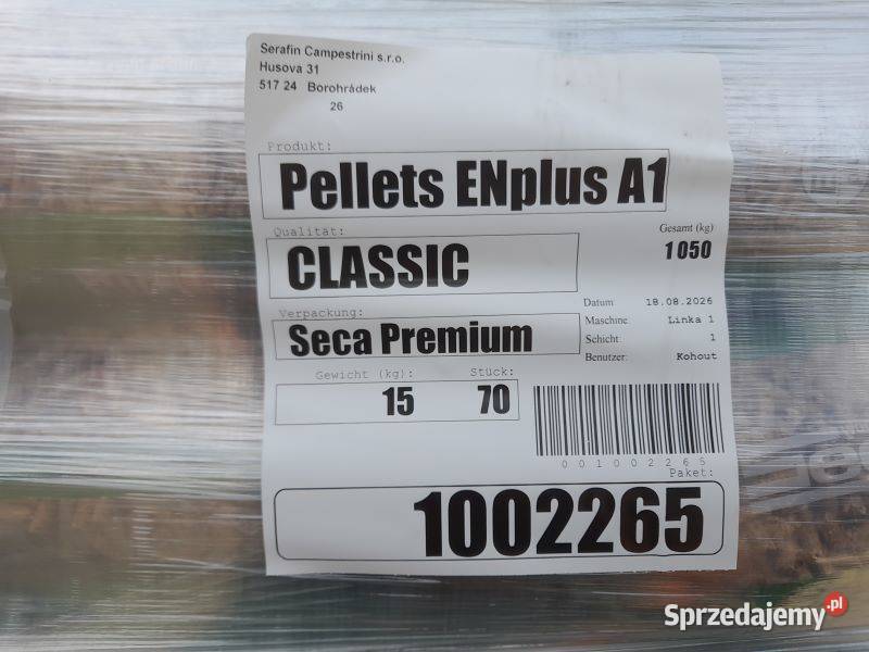 Pellet świerkowy Seca Classic ENplus A1 Polmark Wrocław