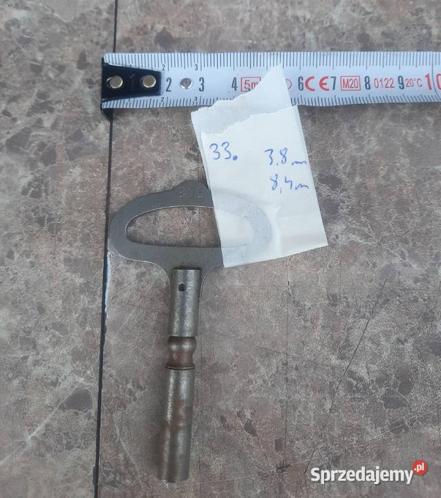 33 Stary klucz do nakręcania zegara 38mm Tczew