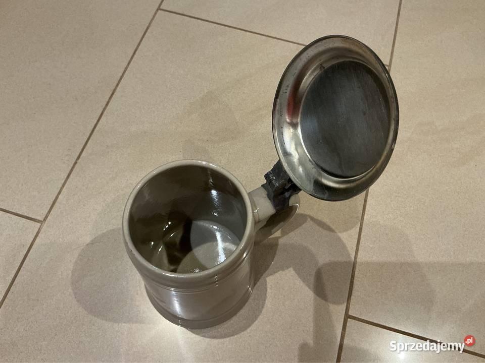 Kufel do Piwa Ceramiczny z Klapką poj 05 l lubuskie Nowa Sól