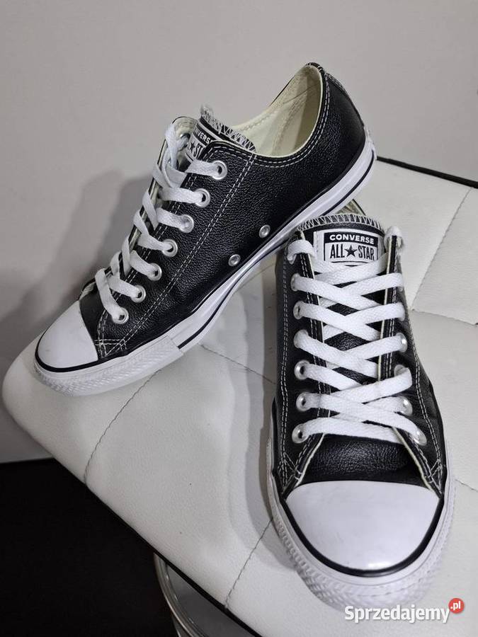 Converse 42 All Star skórzane trampki czarne