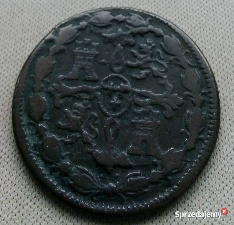 HISZPANIA 8 MARAVEDI 1818 r FERDYNAND V Numizmatyka Legionowo